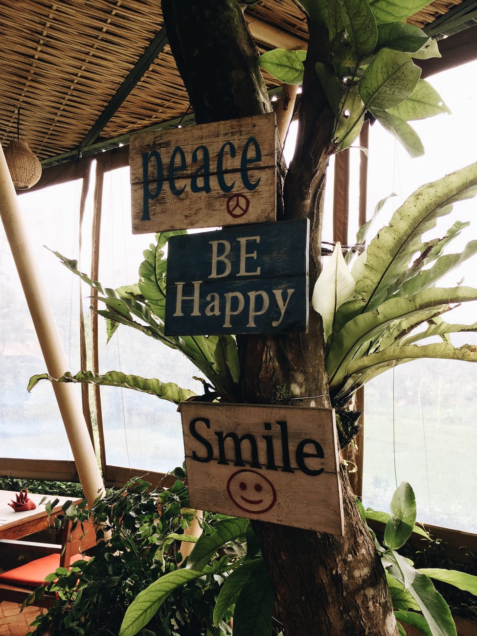 Peace, be happy, smile image